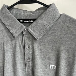 Travis Mathew Gray Polo Shirt with Traditional Collar